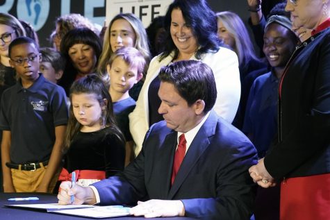 Governor Ron DeSantis signs Florida’s new
abortion law into effect.