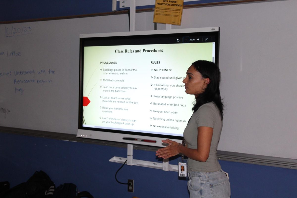 World History teacher, Ms. Emily Mojica, began working at UHS this week. 