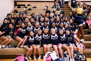 The Competition Cheer Team competes at University for their final competition of the season.