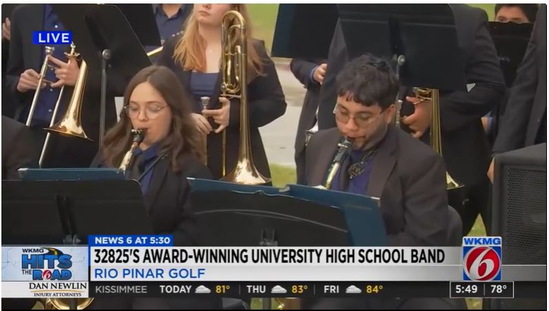 Channel 6 celebrates UHS band with their exclusive coverage.