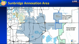 Map of the proposed annexation area.