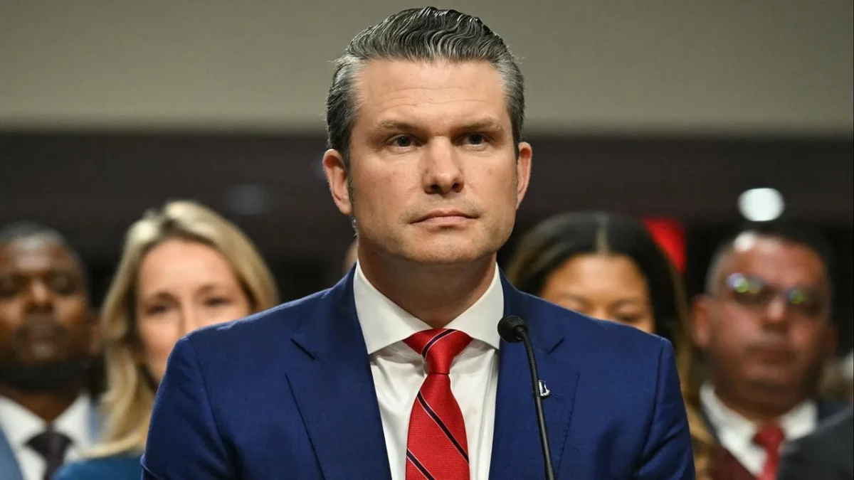 Pete Hegseth at his confirmation hearing on January 24th.
