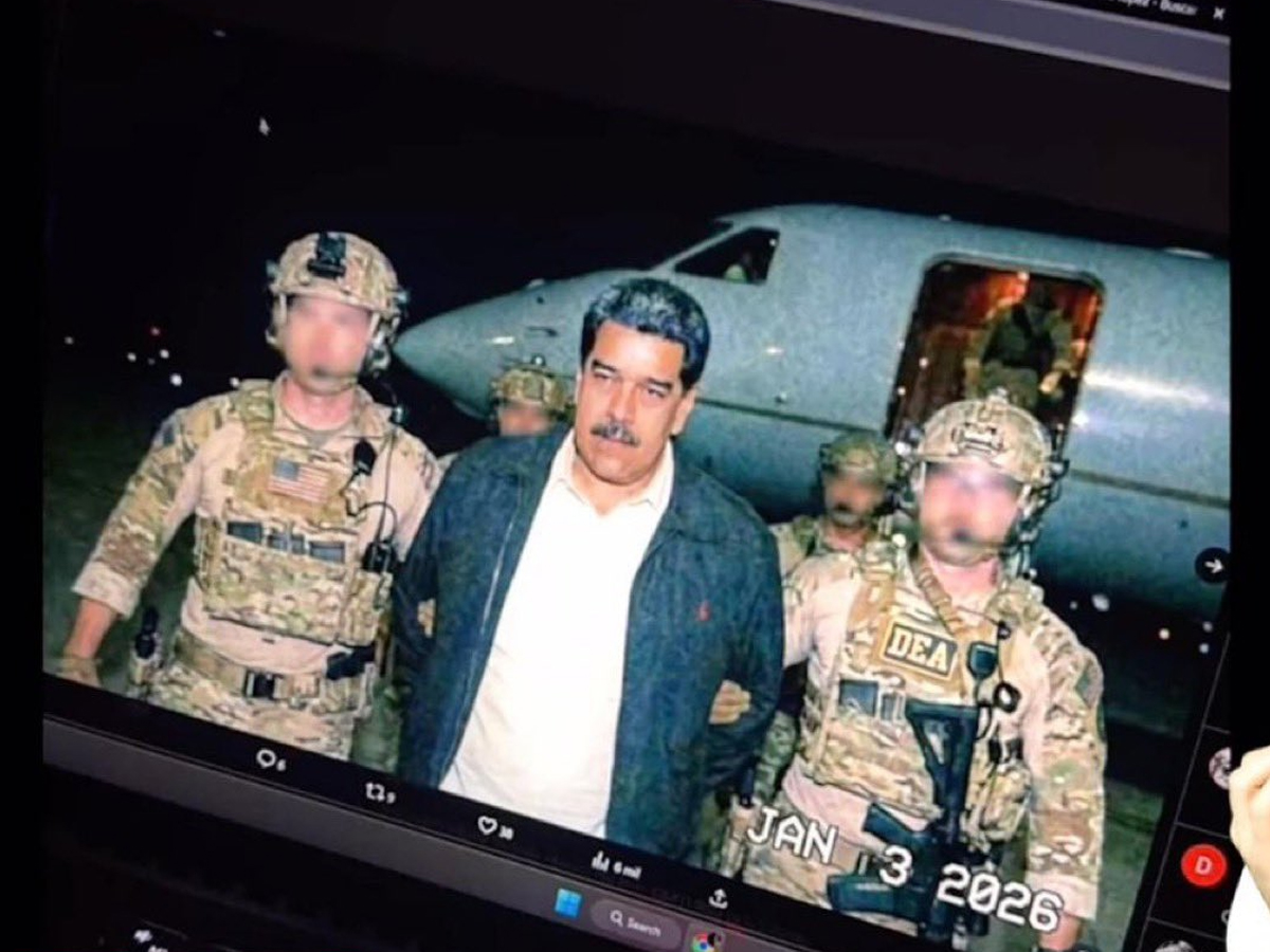 President Nicholas Maduro detained by U.S. armed forces.